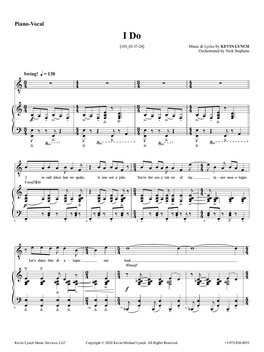 I Do I Do Piano, Vocal scores gallery preview page 1