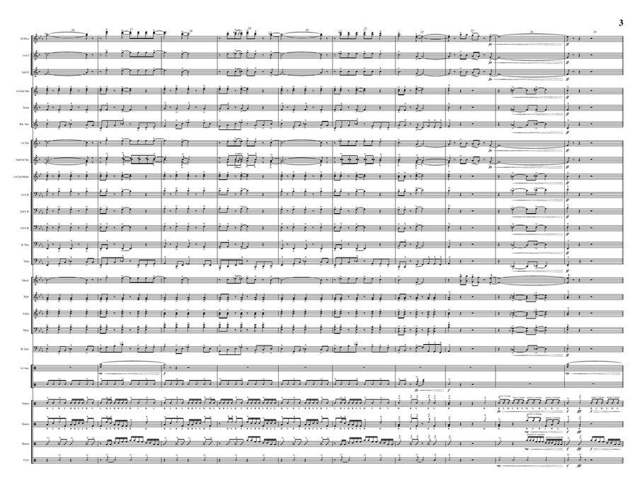 Surfin' U.s.a. Surfin' U.s.a. Marching Band scores gallery preview page 3