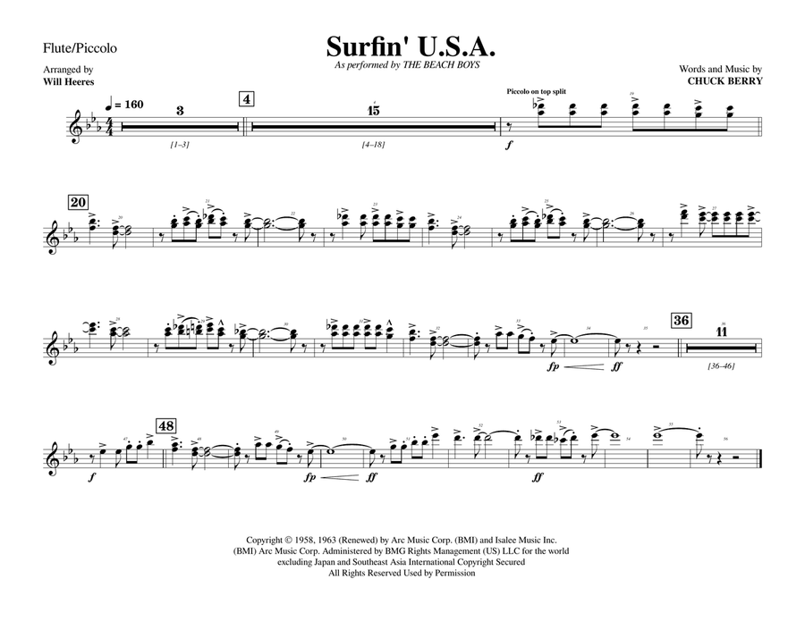 Surfin' U.s.a. Surfin' U.s.a. Marching Band scores gallery preview page 6