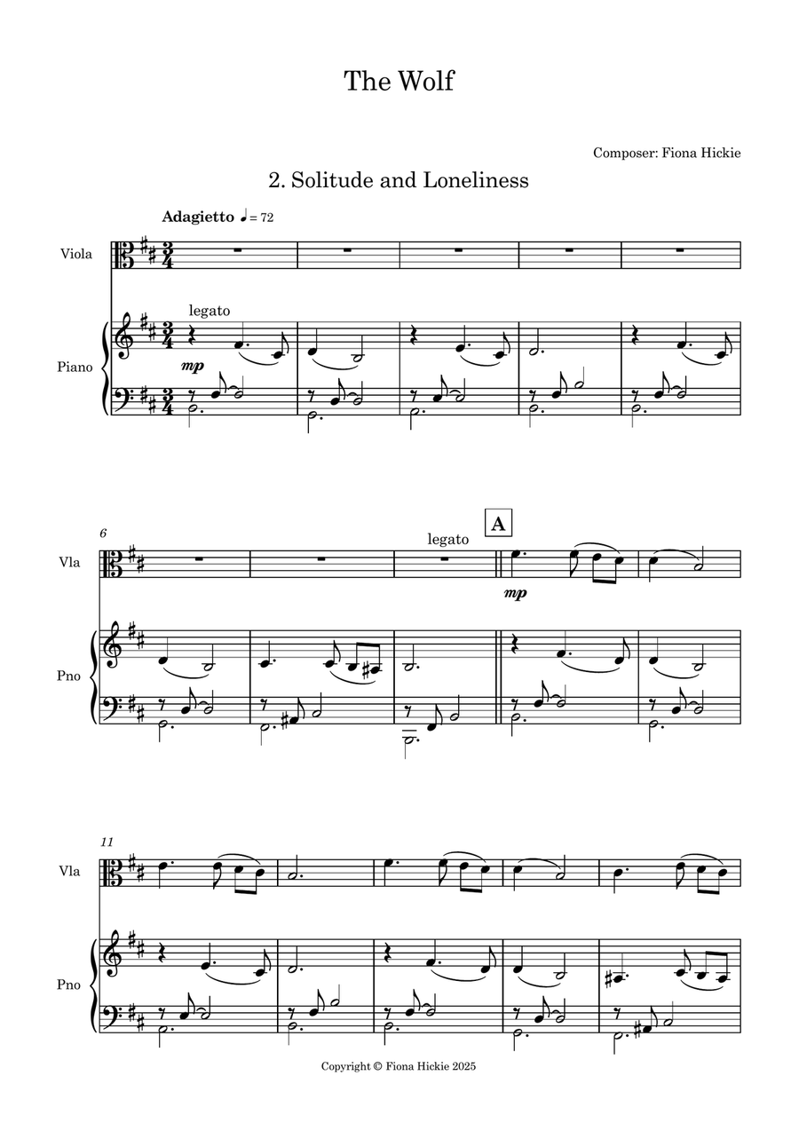 The Wolf The Wolf Viola scores gallery preview page 4