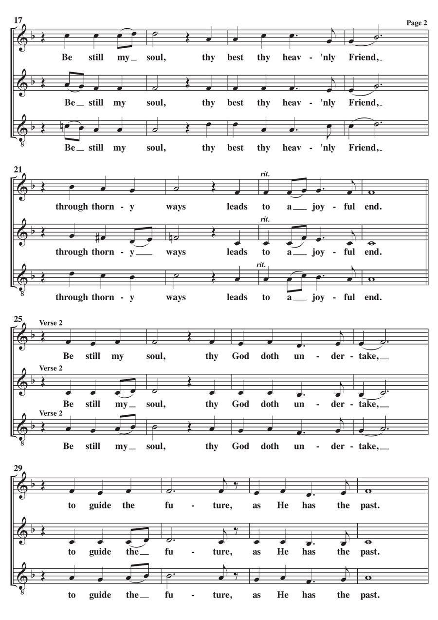 Be Still My Soul A Cappella SAT SAT scores gallery preview page 2