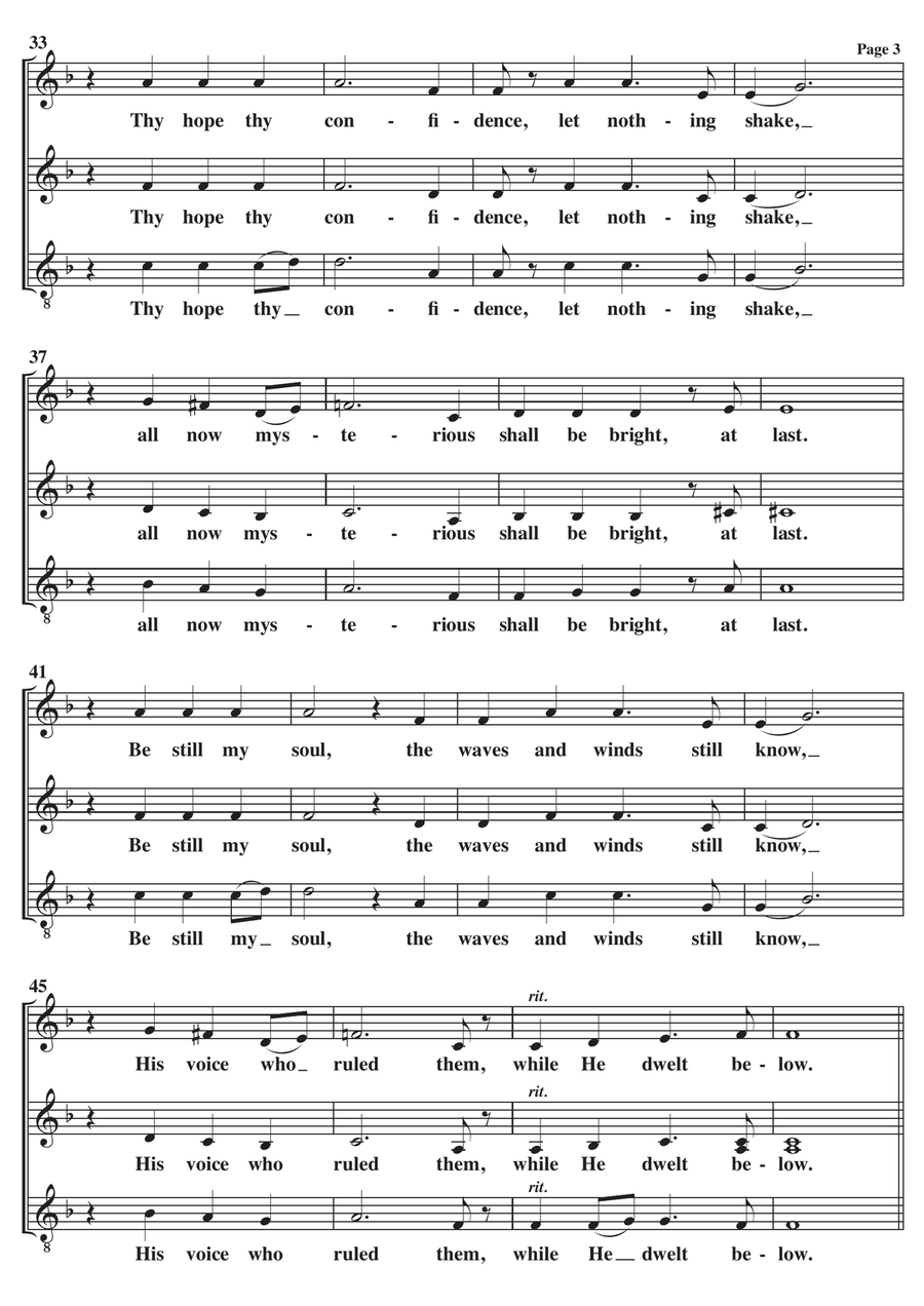 Be Still My Soul A Cappella SAT SAT scores gallery preview page 3