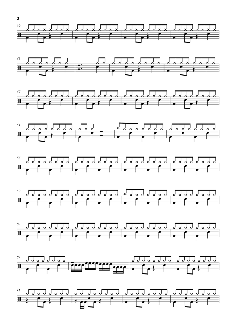 Eenie Meenie Eenie Meenie Drum Set scores gallery preview page 2