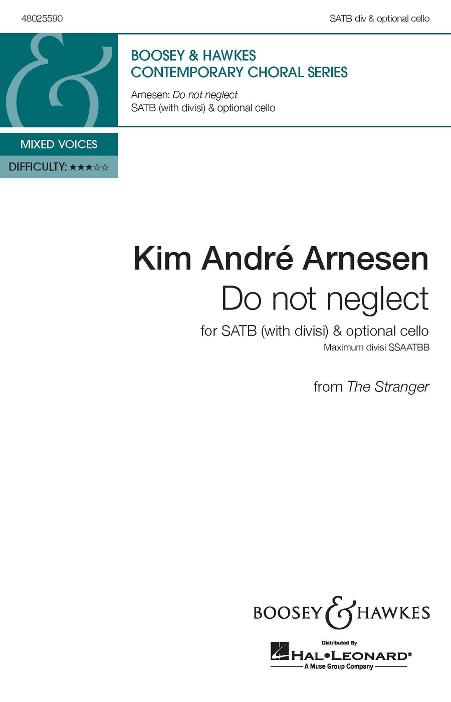 Do Not Neglect (from The Stranger) Divisi scores gallery preview page 1