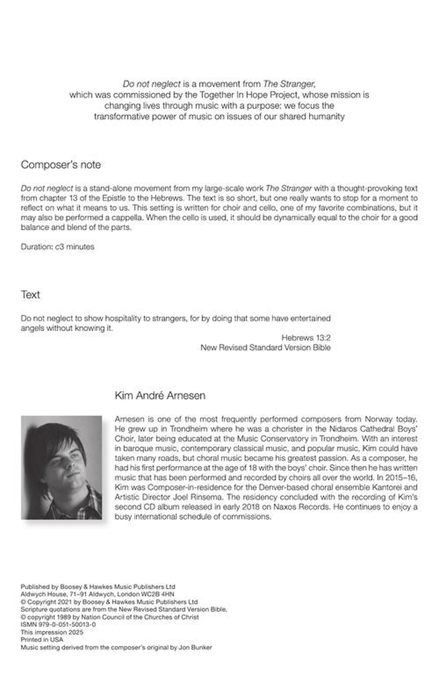 Do Not Neglect (from The Stranger) Divisi scores gallery preview page 3