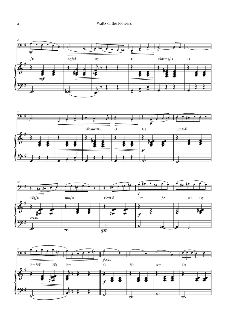 Waltz of the Flowers (Tchaikovsky) | Exquisite Sheet Music Piano scores gallery preview page 2