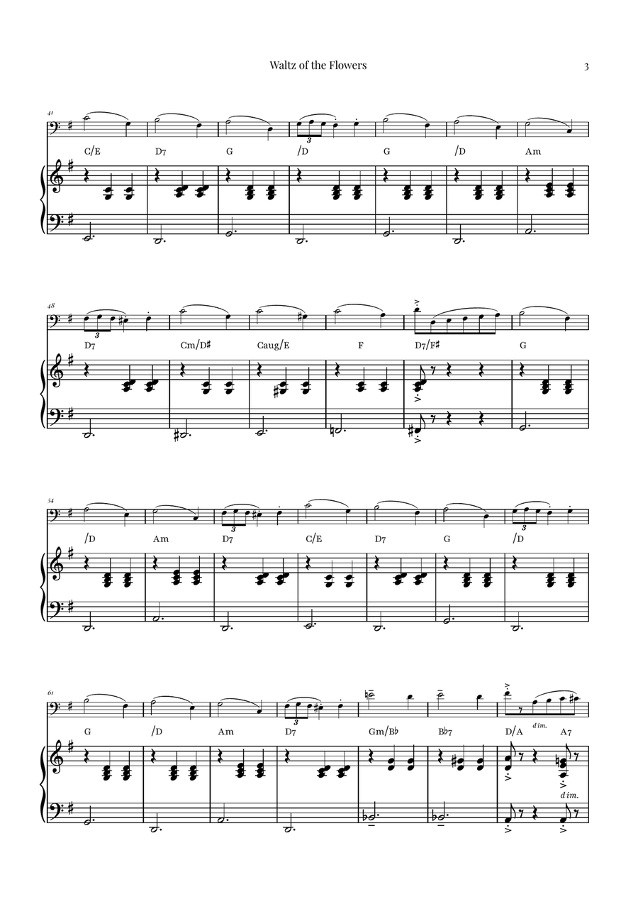Waltz of the Flowers (Tchaikovsky) | Exquisite Sheet Music Piano scores gallery preview page 3