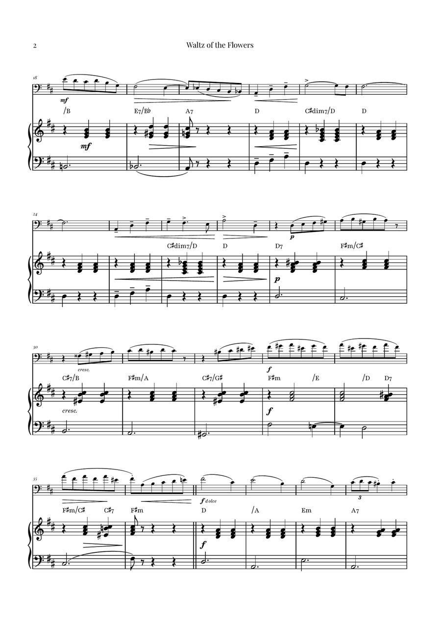 Waltz of the Flowers (Tchaikovsky) | Exquisite Sheet Music Piano scores gallery preview page 2