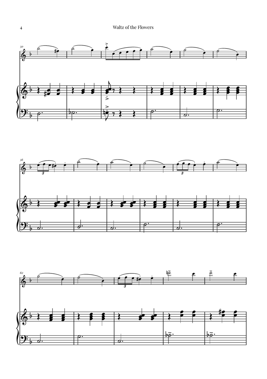 Waltz of the Flowers (Tchaikovsky) | Exquisite Sheet Music Piano scores gallery preview page 4