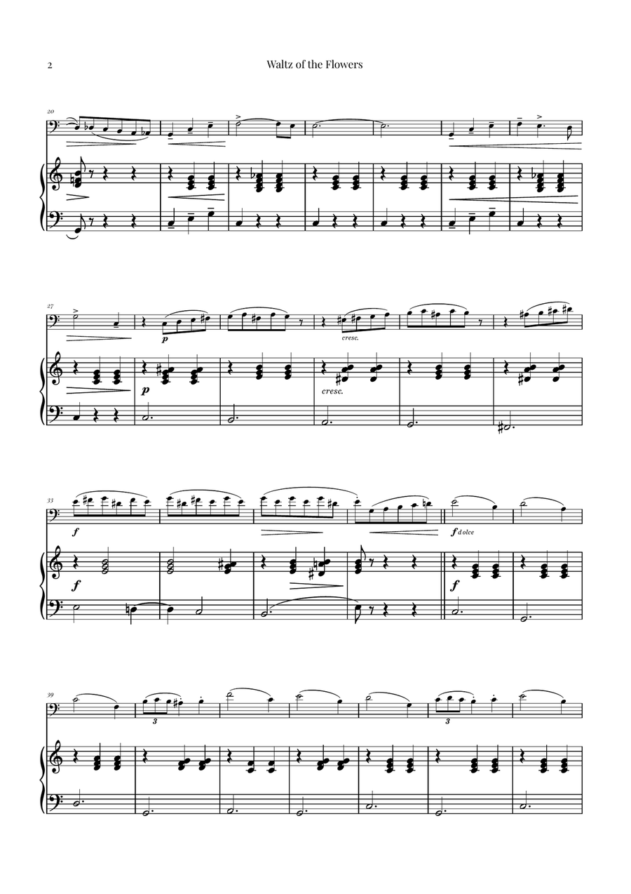 Waltz of the Flowers (Tchaikovsky) | Exquisite Sheet Music Piano scores gallery preview page 2