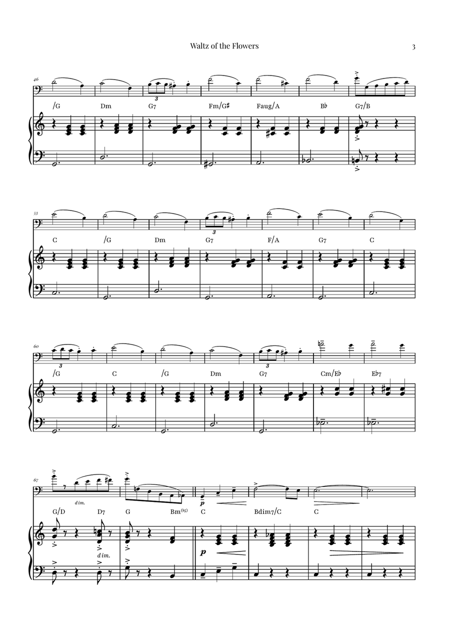 Waltz of the Flowers (Tchaikovsky) | Exquisite Sheet Music Piano scores gallery preview page 3