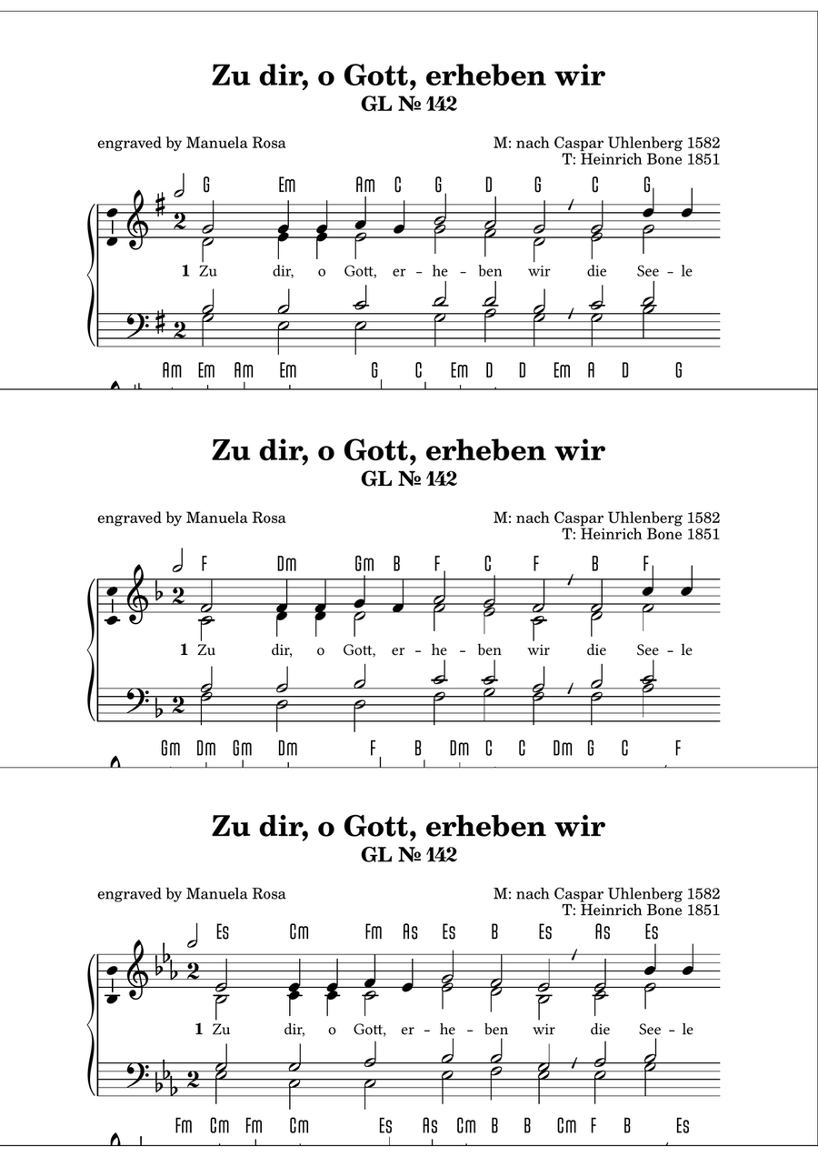 Gottesloblieder Collection: 142, 143, 213, 216, 251, 275 Organ Solo scores gallery preview page 1