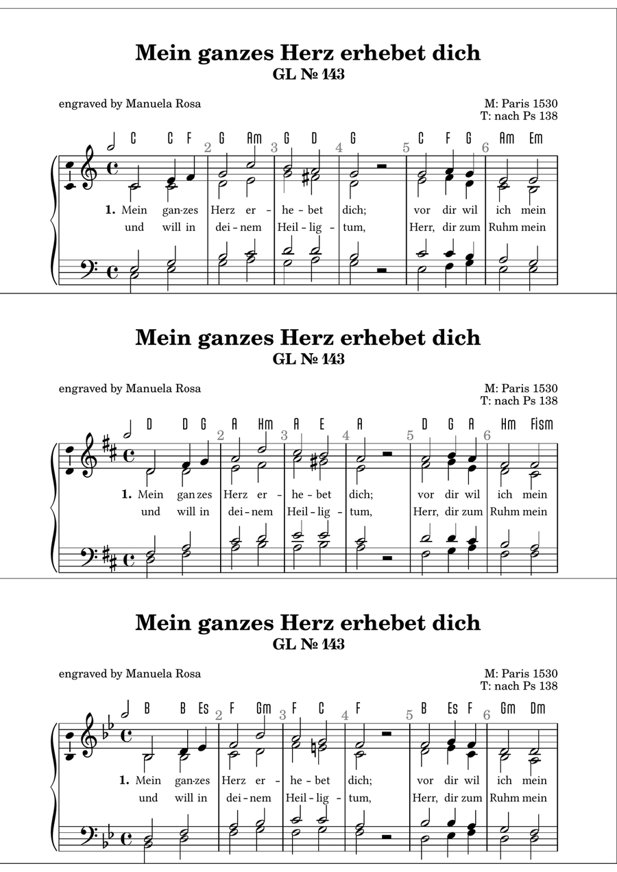 Gottesloblieder Collection: 142, 143, 213, 216, 251, 275 Organ Solo scores gallery preview page 2