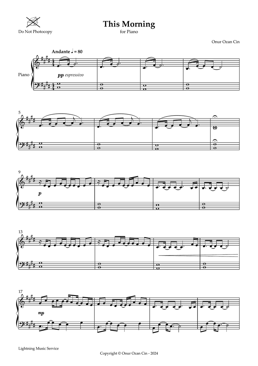 This Morning This Morning Piano Solo scores gallery preview page 2