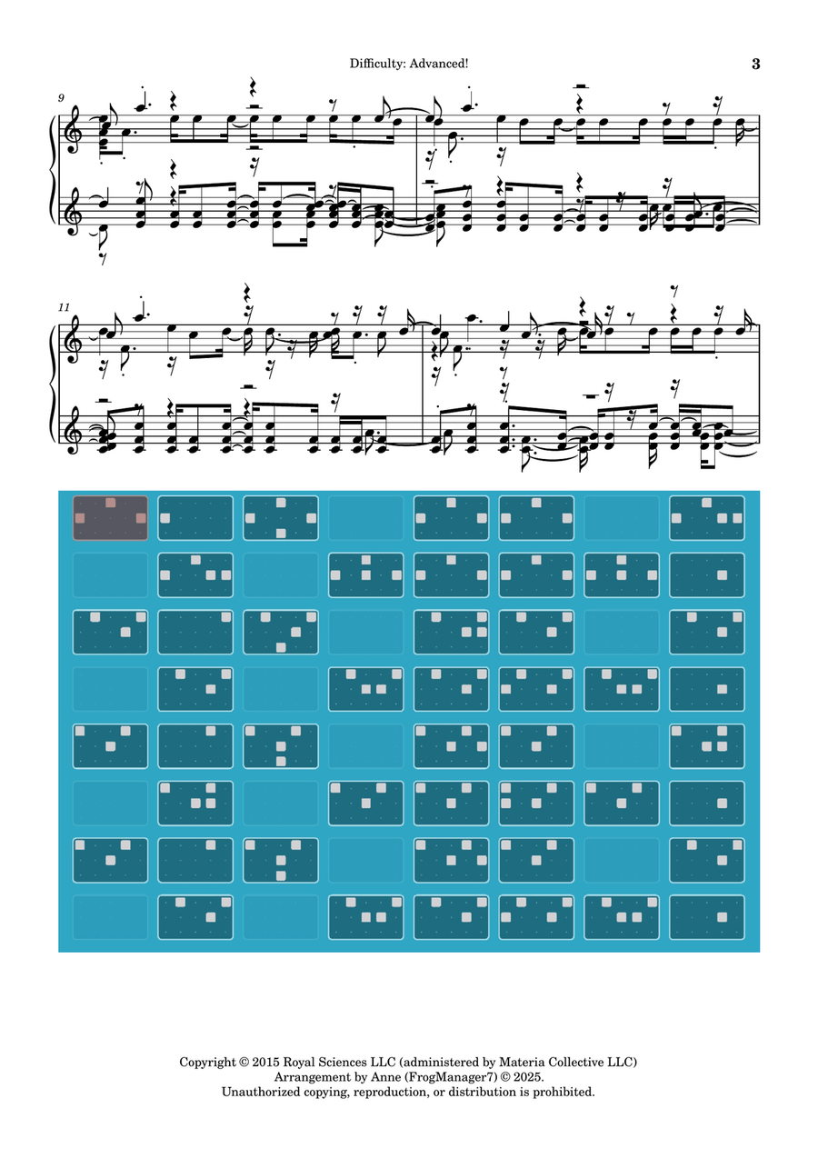 Megalovania Piano Solo scores gallery preview page 3