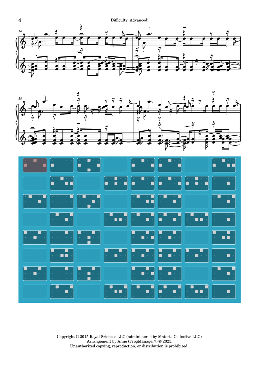 Megalovania Piano Solo scores gallery preview page 4