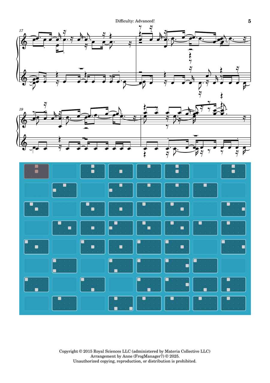 Megalovania Piano Solo scores gallery preview page 5