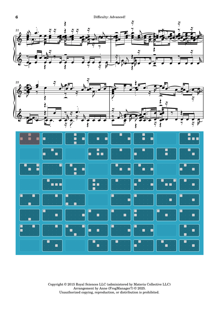 Megalovania Piano Solo scores gallery preview page 6
