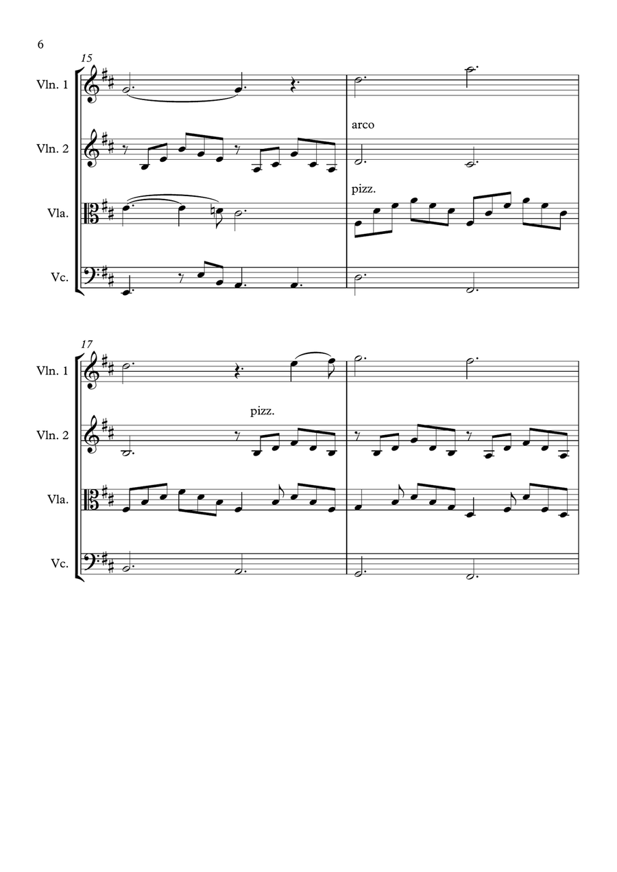 Can't Help Falling In Love String Quartet scores gallery preview page 6