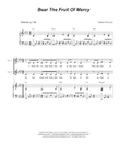 Bear The Fruit Of Mercy (Vocal Quartet - (SATB)