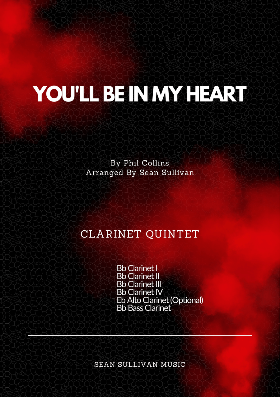 You'll Be In My Heart You'll Be In My Heart Clarinet Quintet scores gallery preview page 1
