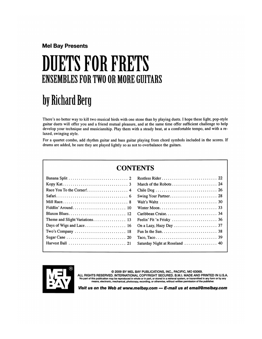 Duets for Frets Duets for Frets Guitar Ensemble scores gallery preview page 2