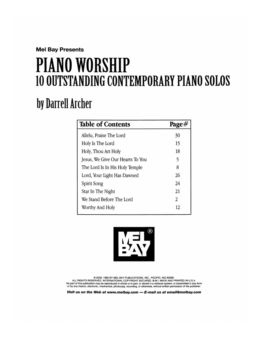 Piano Worship Piano Worship Piano Solo scores gallery preview page 2