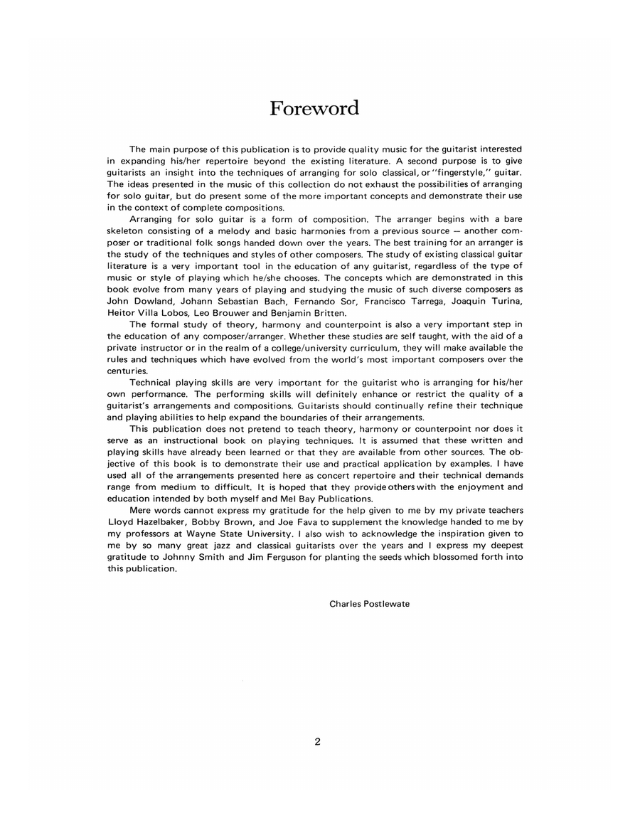 Charles Postlewate - Solo Guitar Acoustic Guitar scores gallery preview page 3