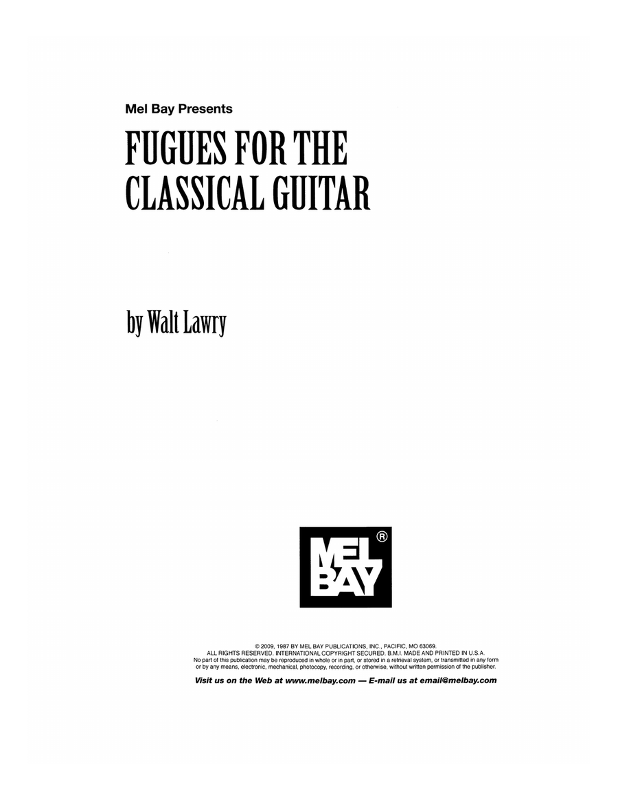Fugues for the Classical Guitar Acoustic Guitar scores gallery preview page 2