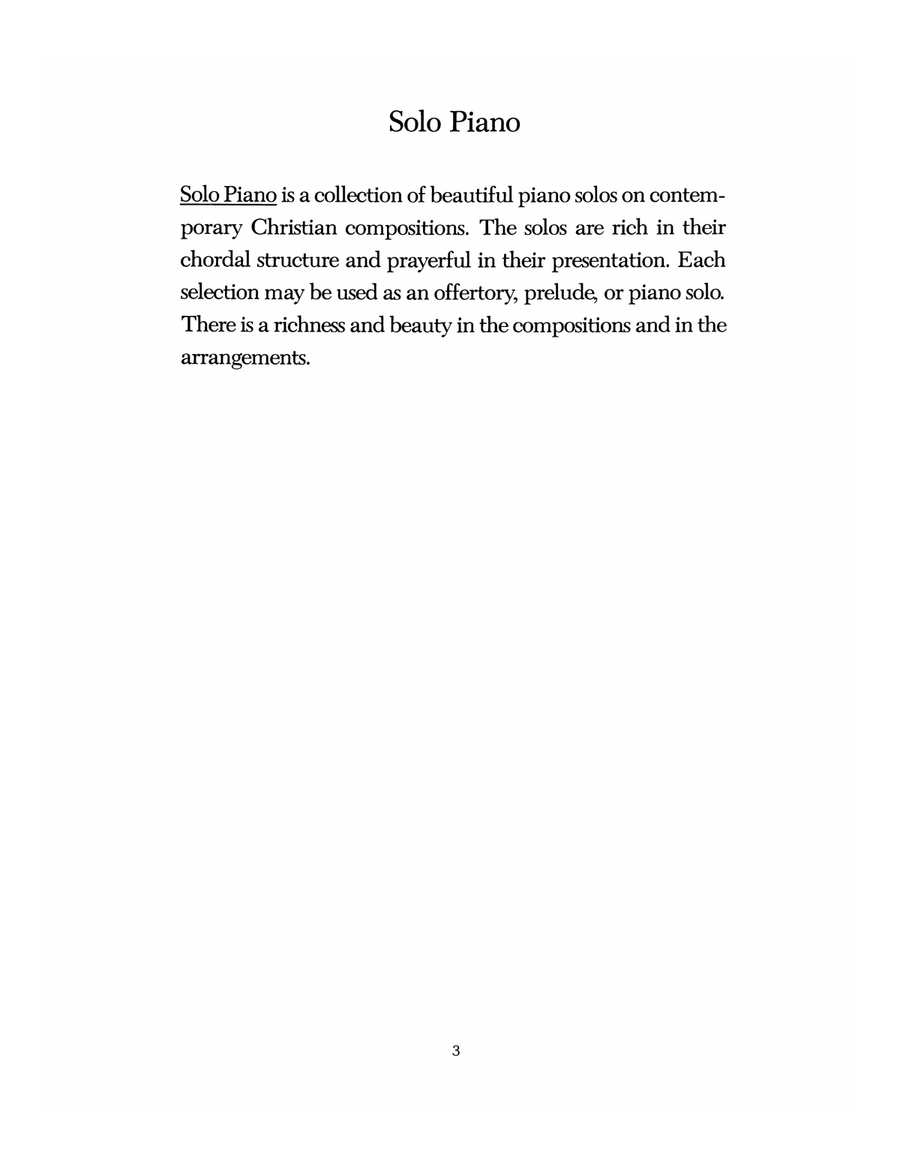 Solo Piano Solo Piano Piano Solo scores gallery preview page 4