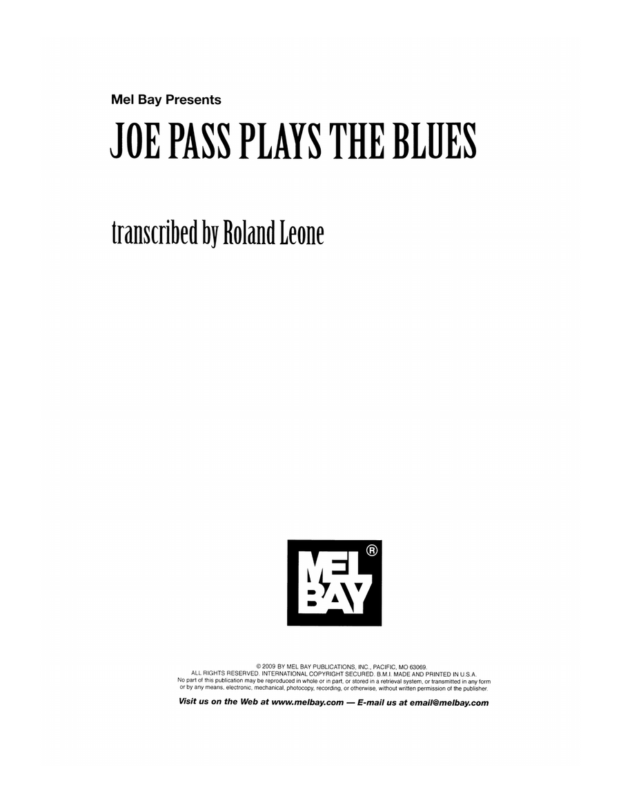Joe Pass Plays the Blues Joe Pass Plays the Blues Electric Guitar scores gallery preview page 2