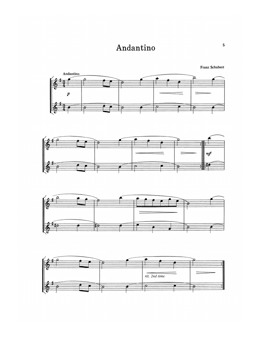 Duets for Festival and Fun - E Flat Saxophone & Clarinet Edition Woodwind Duet scores gallery preview page 6