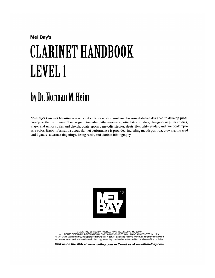 Clarinet Handbook Clarinet Handbook Clarinet scores gallery preview page 2