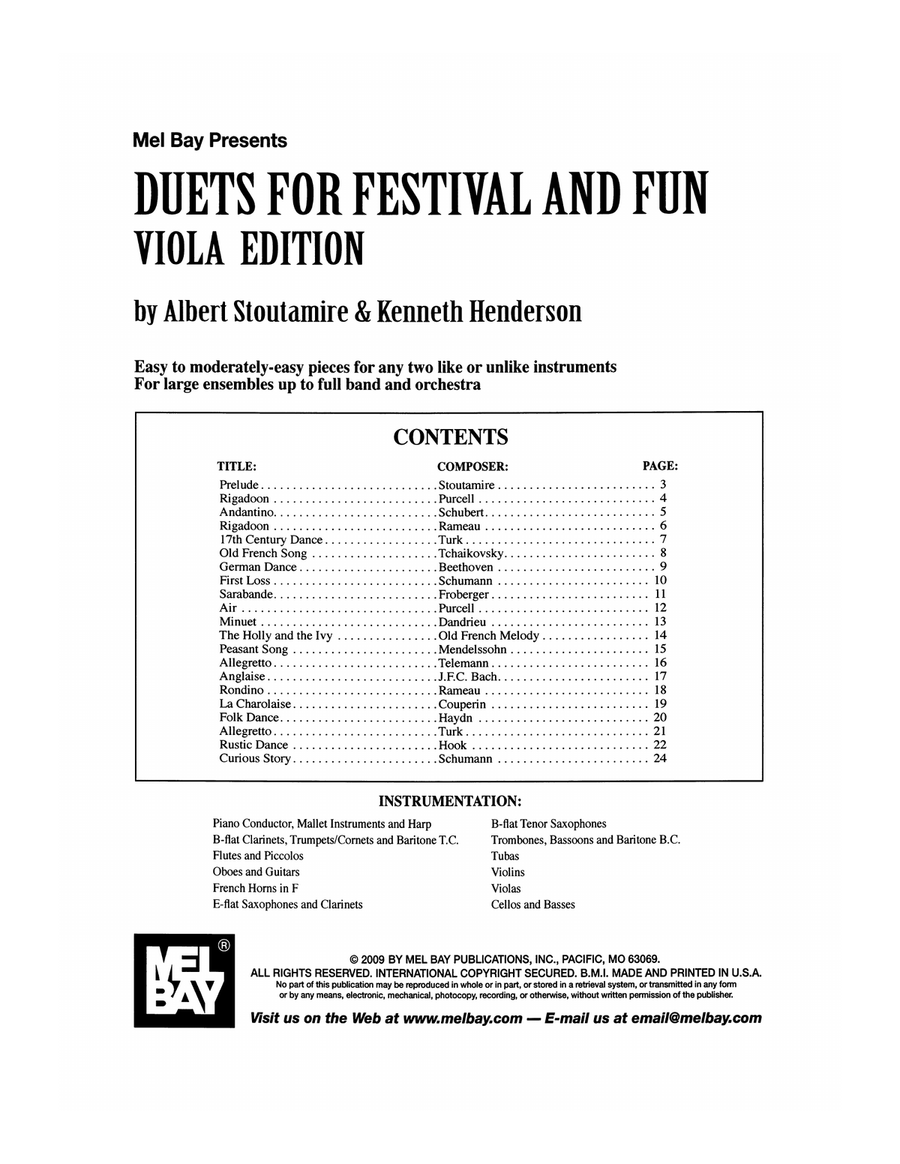 Duets for Festival and Fun - Viola Edition String Duet scores gallery preview page 2