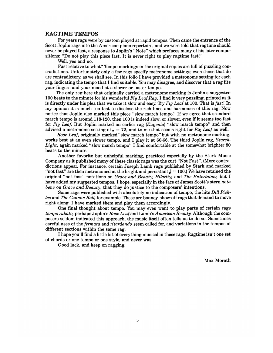 Max Morath's Best of Ragtime Piano Piano Solo scores gallery preview page 6