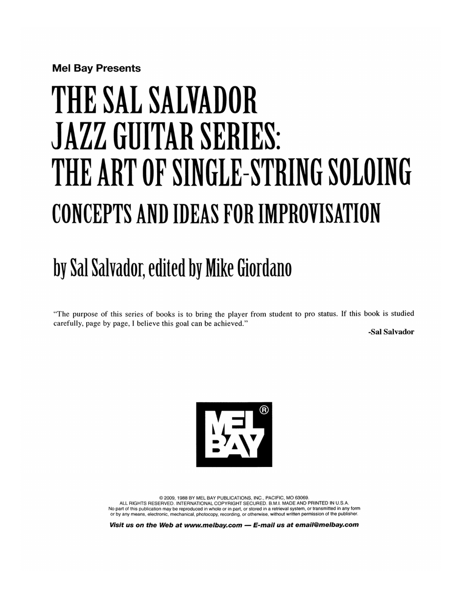 Sal Salvador - Art of Single-String Soloing Electric Guitar scores gallery preview page 2