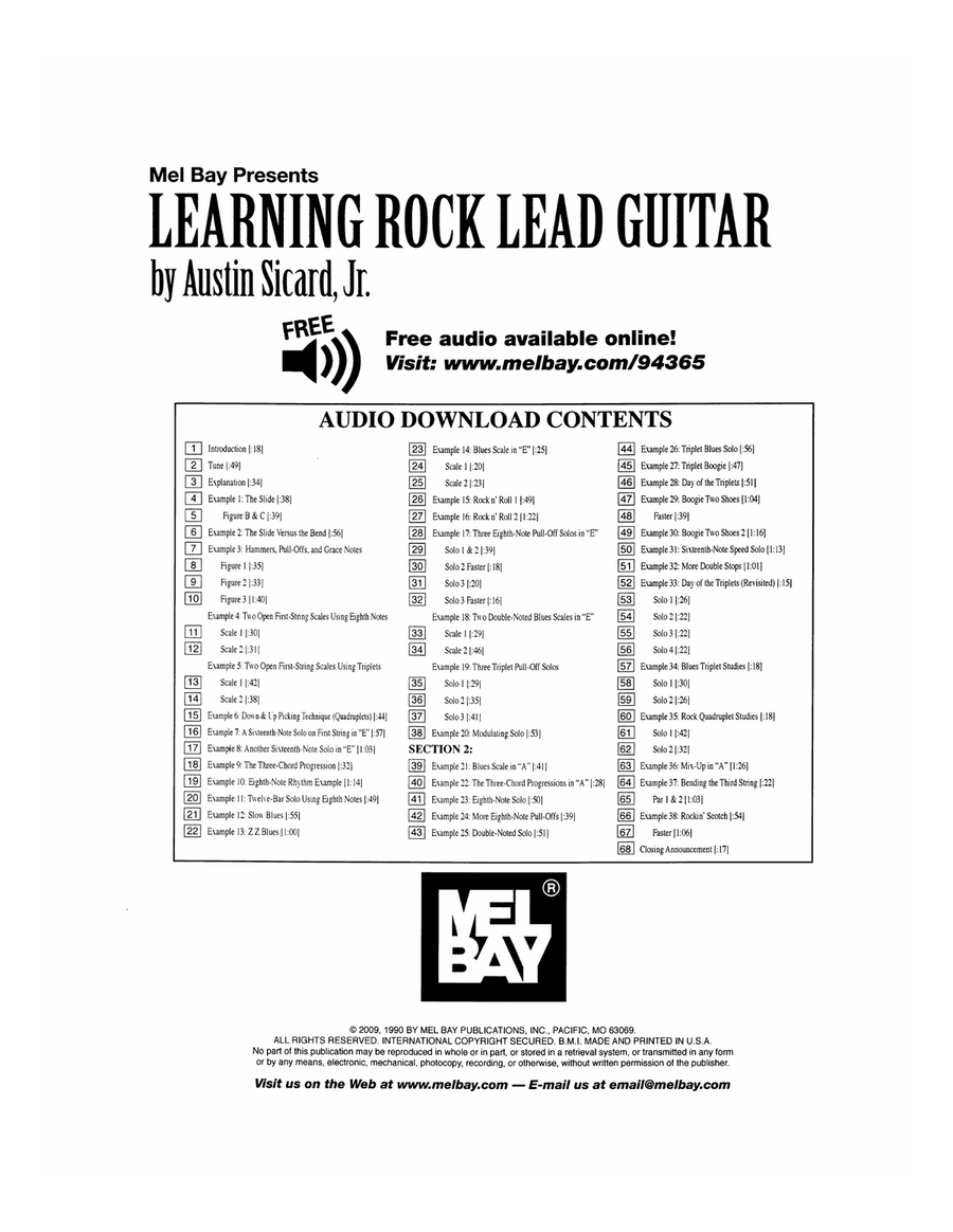 Learning Rock Lead Guitar Electric Guitar scores gallery preview page 2