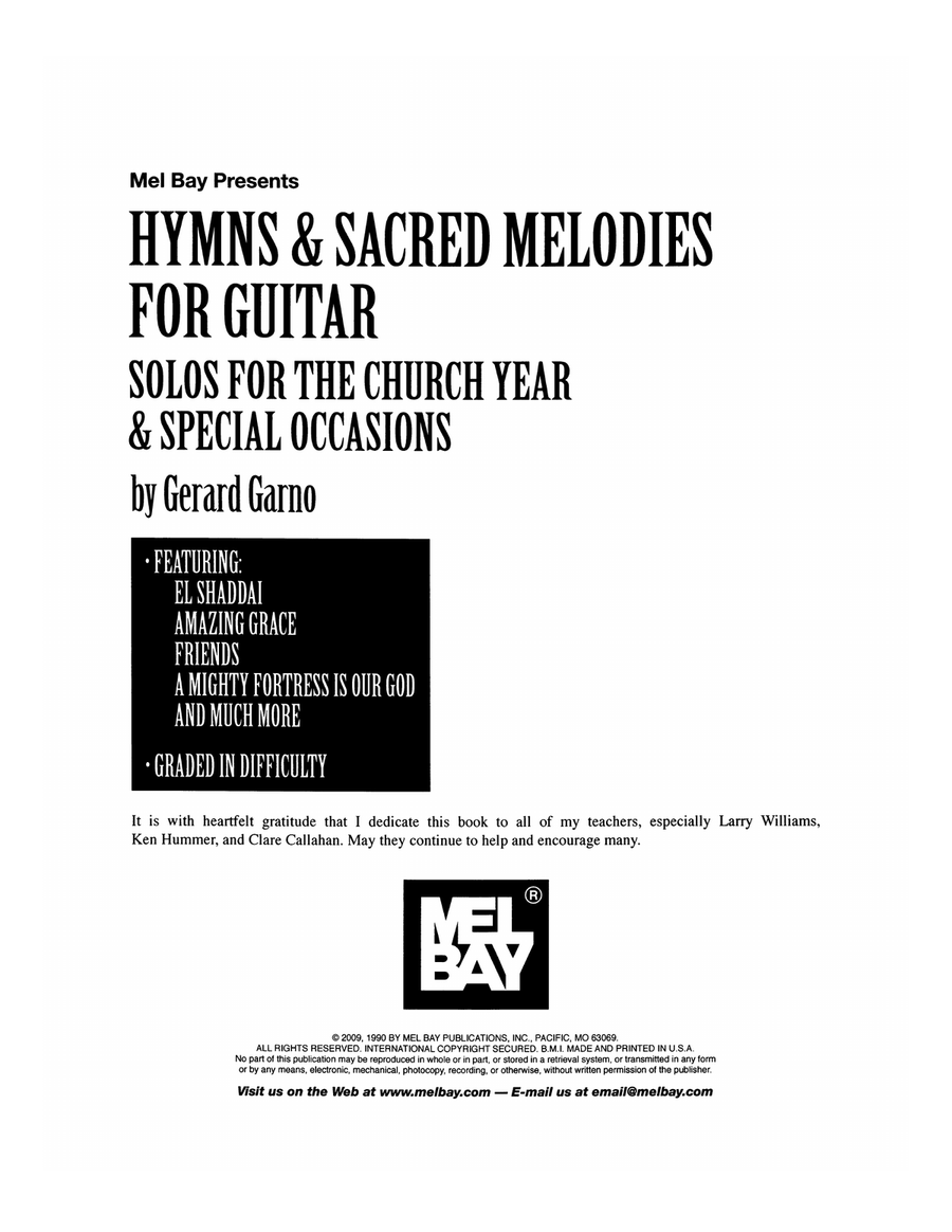 Hymns & Sacred Melodies for Guitar Acoustic Guitar scores gallery preview page 2