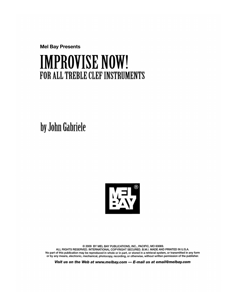 Improvise Now! For all Treble Clef Instruments Trumpet scores gallery preview page 2
