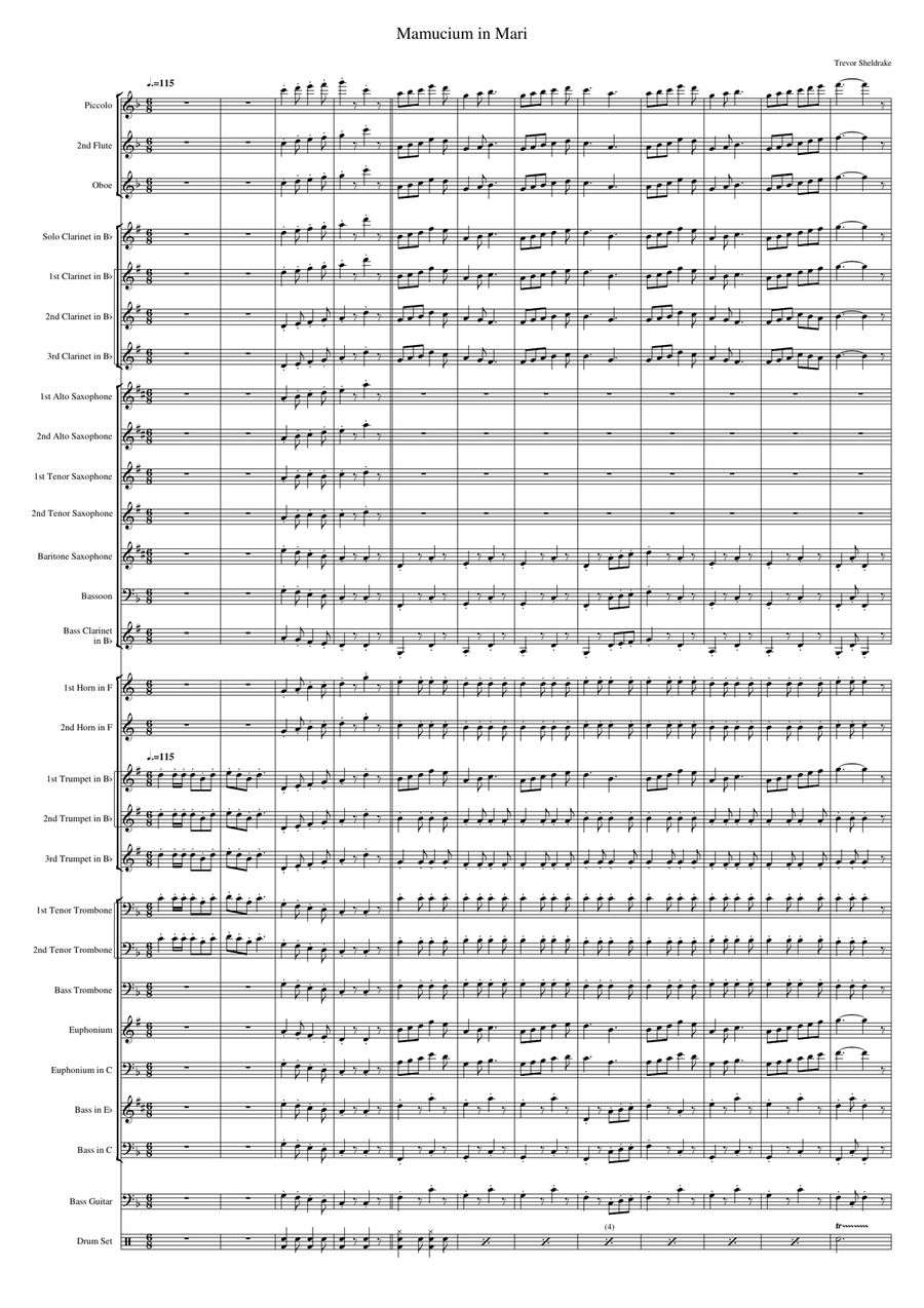 Mamucian in mare Mamucian in mare Concert Band scores gallery preview page 1