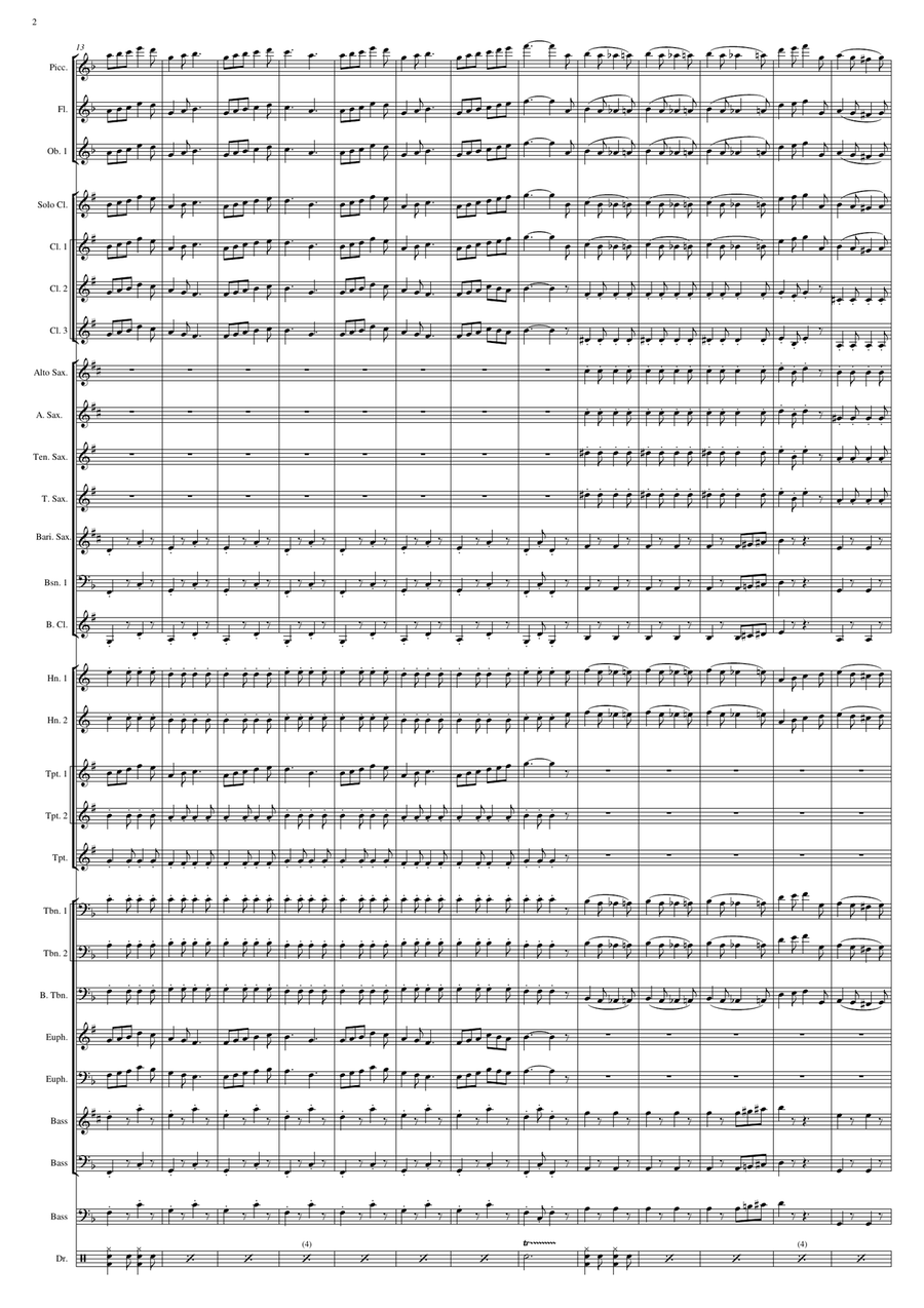 Mamucian in mare Mamucian in mare Concert Band scores gallery preview page 2