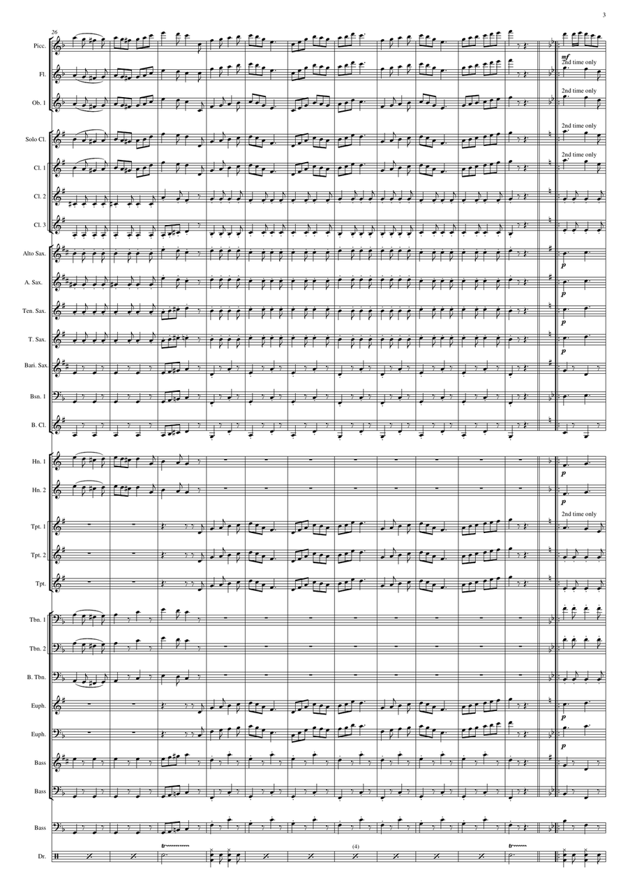 Mamucian in mare Mamucian in mare Concert Band scores gallery preview page 3