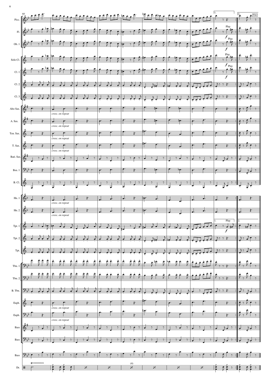 Mamucian in mare Mamucian in mare Concert Band scores gallery preview page 6