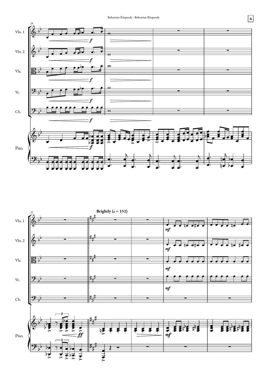 Bohemian Rhapsody Bohemian Rhapsody String Orchestra scores gallery preview page 4