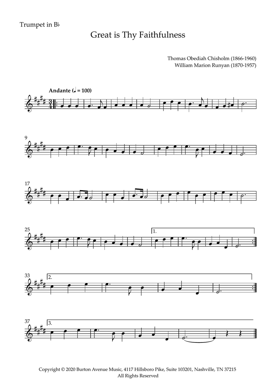 Great Is Thy Faithfulness Small Ensemble scores gallery preview page 4
