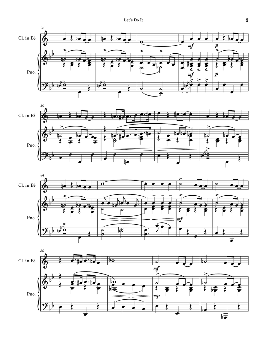 Let's Do It (Let's Fall in Love) by Cole Porter B-Flat Clarinet scores gallery preview page 3
