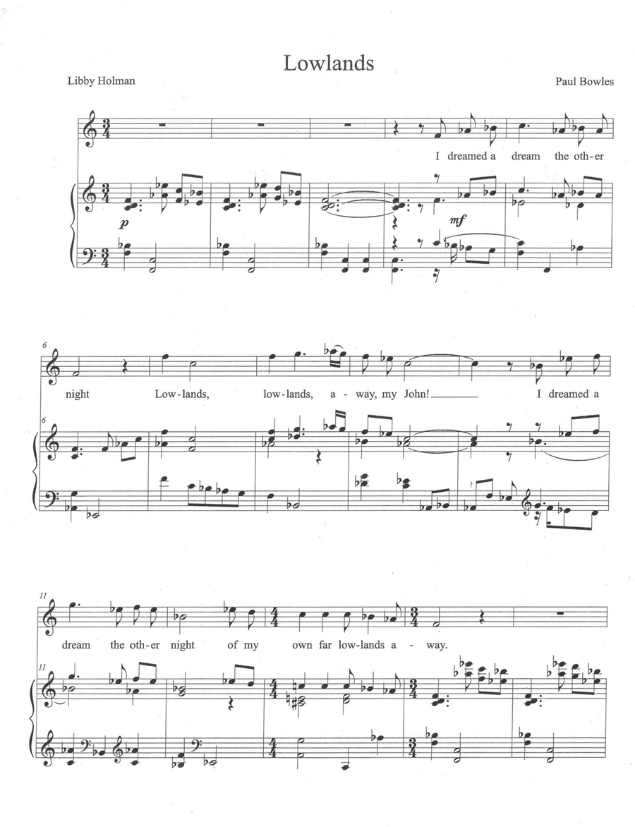 Lowlands Lowlands Piano, Vocal scores gallery preview page 1
