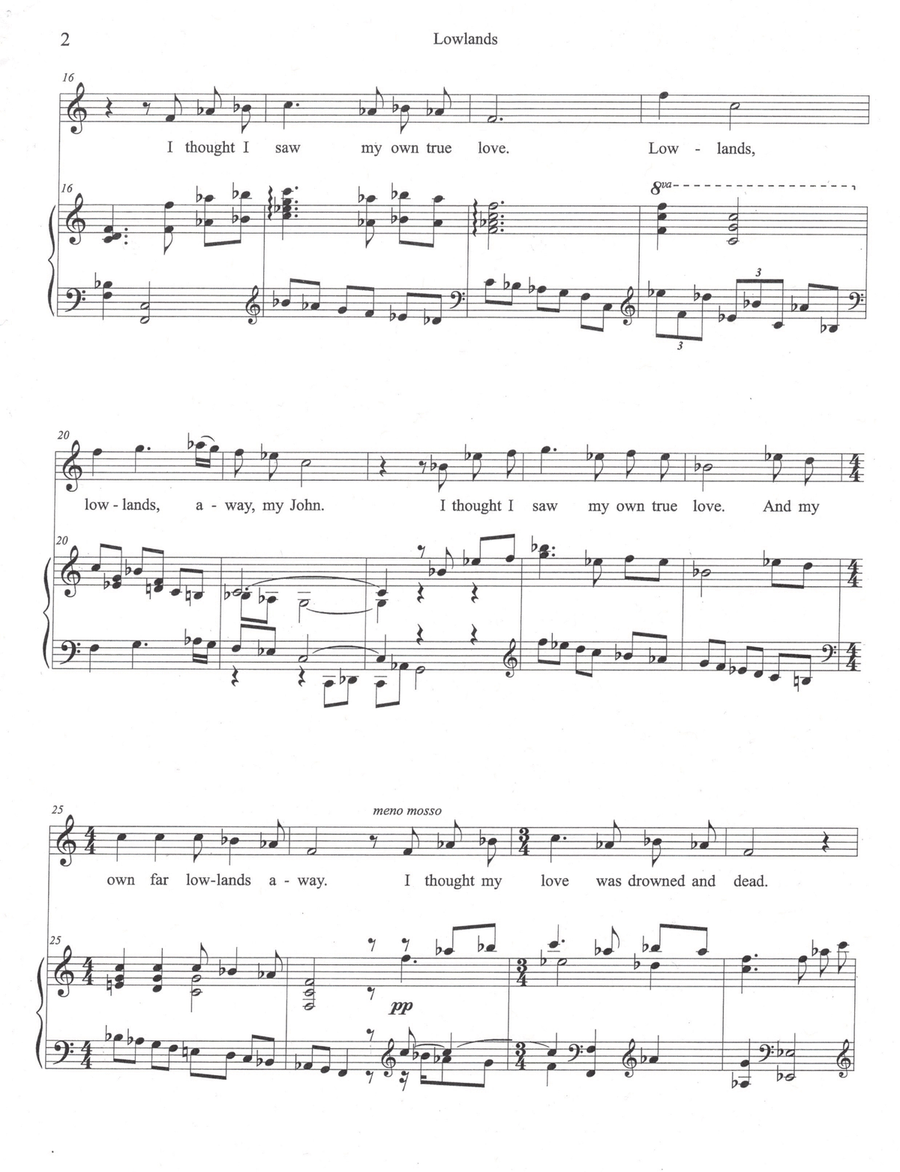 Lowlands Lowlands Piano, Vocal scores gallery preview page 2