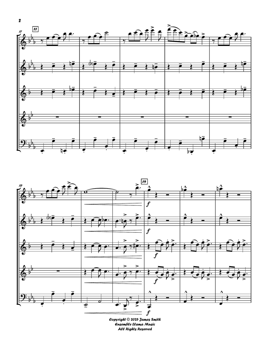 Ain't Misbehavin' (Fats Waller) For Wind Quintet Woodwind Quintet scores gallery preview page 2