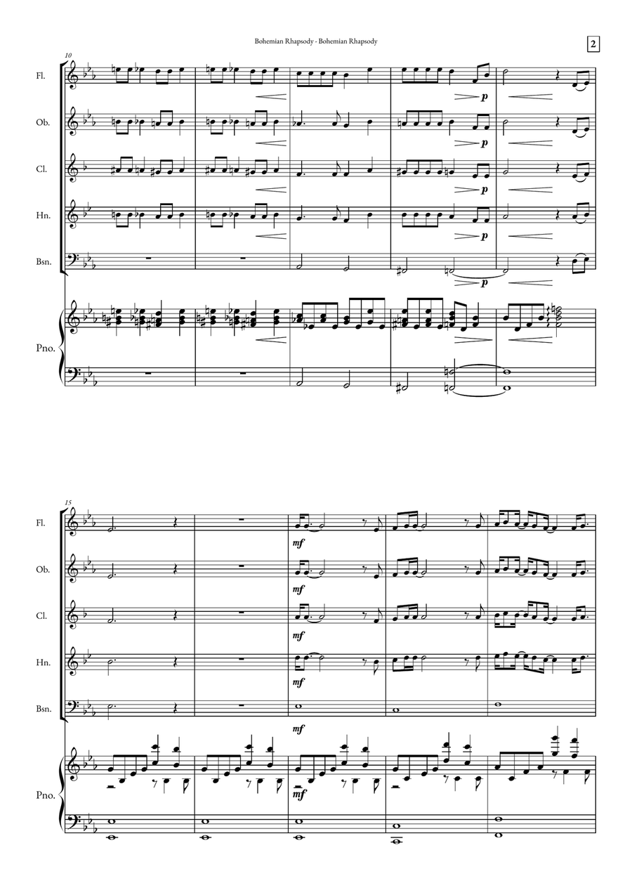 Bohemian Rhapsody Small Ensemble scores gallery preview page 2